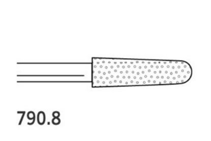 Bur Diamond (Abrasive Tech) Two Striper Round End Taper Fg 790.8 C x 5