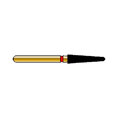 Bur Diamond (Diatech) Multilayer Gold Round End Taper Fg 856 9 021 F x 5