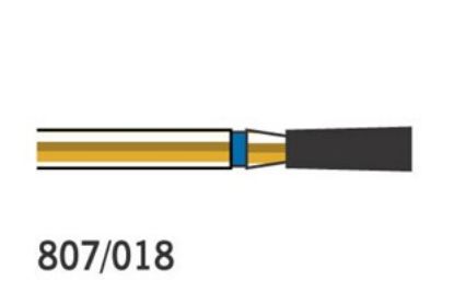 Bur Diamond (Diatech) Multilayer Gold Inverted Cone Fg 807 018 ml x 5
