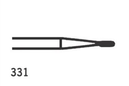 Bur Tungsten Carbide Jet (Kerr) Pear Fg Plain Cut 331 Iso 010 x 5