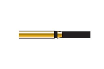 Bur Diamond (Diatech) Multilayer Gold Flat End Cylinder Fg 836 Iso 014 mlx x 5