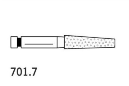 Bur Diamond (Abrasive Tech) Two Striper Flat End Taper Fg 701.7 C x 5
