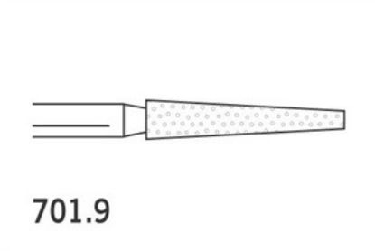 Bur Diamond (Abrasive Tech) Two Striper Flat End Taper Fg 701.9 C x 5