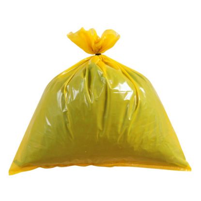 Bin Liner Yellow 15X28x39 X100 (Flat Pack) Heavy Duty 280g