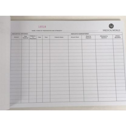 Controlled Drug Inventory Book Controlled Drug Inventory Book