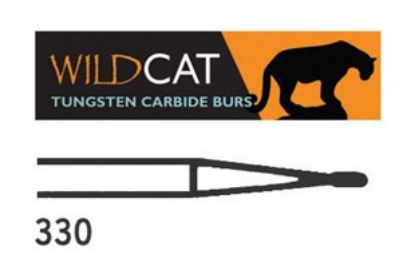 Bur Tungsten Carbide Wildcat (Unodent) Pear Amalgam Plain Cut Fg 330 008 x 5