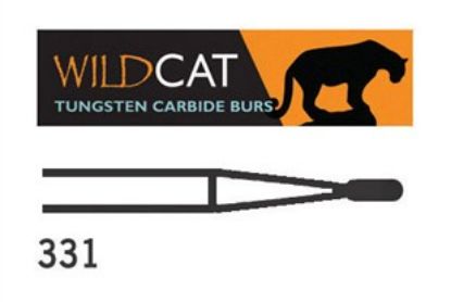Bur Tungsten Carbide Wildcat (Unodent) Pear Amalgam Plain Cut Fg 331 010 x 5