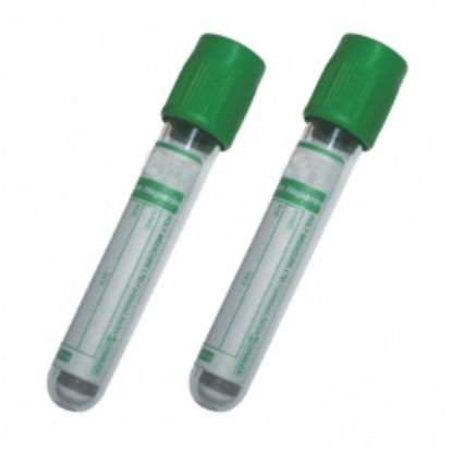 Vacutainer Sodium Heparin Tube With Green Hemogard Closure x 100