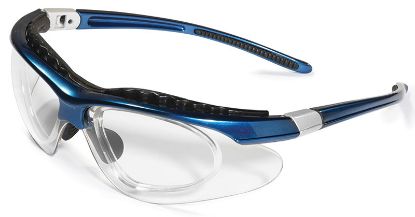 Equinox Safety Glasses (Unodent) Clear Lens Blue Frame x 1 Pair
