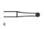 Bur Tungsten Carbide Jet (Kerr) Round Fg Plain Cut 6 Iso 018 x 5
