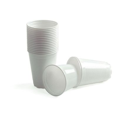 Cup Disposable Squat Plastic White 180mls x 2000