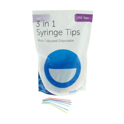 Multi-Colour 3-In-1 Tips Disposable x 250 (Unodent)