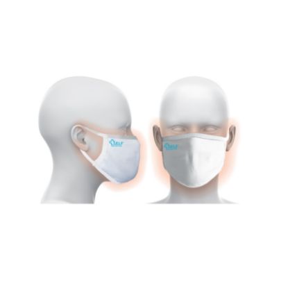 Reusable White Face Mask With  Ear Loops (Anti-Bacterial) x 1
