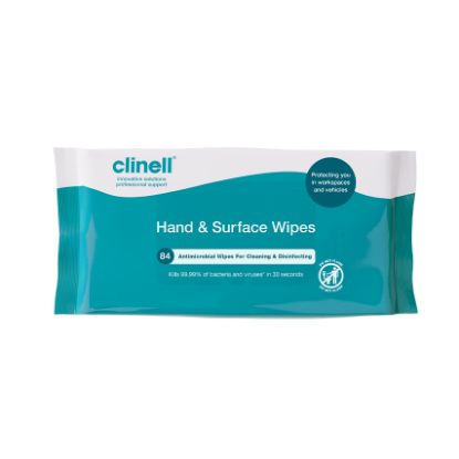 Wipes Clinell Hand & Surface Wipes x 84