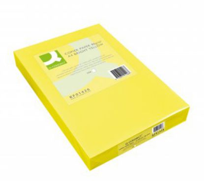 Paper Copier (Q Connect) Bright Yellow A4 80gms 500 Sheets