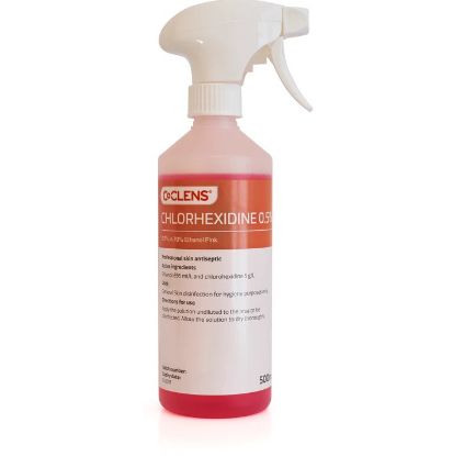 Co Clens Chlorhexidene 0.5 Pink 500ml Spray Bottle x 1