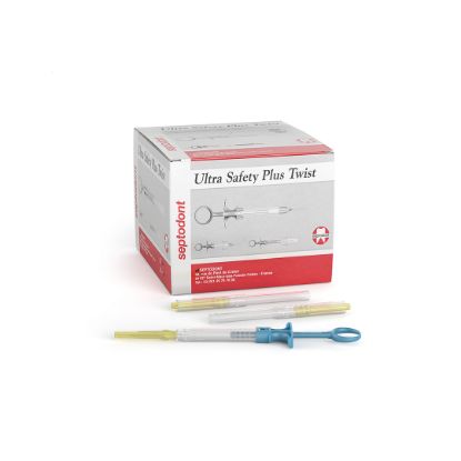 Syringe System (Septodont) Ultra Safety Plus Twist Blue 30g Short 25mm x 100