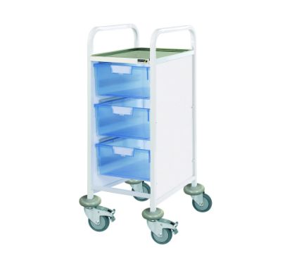Sunflower Vista 30 Clinical Trolley, 3 Double Trays