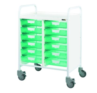 Sunflower Vista 60 Clinical Trolley, 12 Single Trays