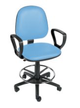 Chair Operator (Sunflower) Footring,Arms And 5 Castor Base Sky Blue