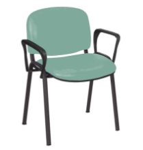 Chair Galaxy Visitor With Arms Vinyl Anti-Bacterial Upholstery Mint