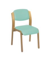 Chair Aurora Visitor No Arms Vinyl Anti-Bacterial Upholstery Mint