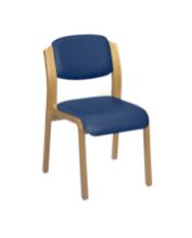 Chair Aurora Visitor No Arms Vinyl Anti-Bacterial Upholstery Navy
