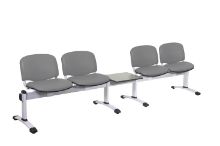 Chair Visitor Venus Modular 4 Seat/1 Table Vinyl Anti-Bacterial Upholstery Grey