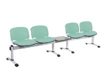 Chair Visitor Venus Modular 4 Seat/1 Table Vinyl Anti-Bacterial Upholstery Mint