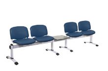 Chair Visitor Venus Modular 4 Seat/1 Table Vinyl Anti-Bacterial Upholstery Navy