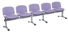 Chair Visitor Venus Modular 5 Seat Vinyl Anti-Bacterial Upholstery Lilac