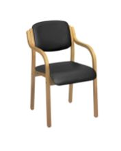Chair Aurora Visitor With Arms Vinyl Anti-Bacterial Upholstery Feather
