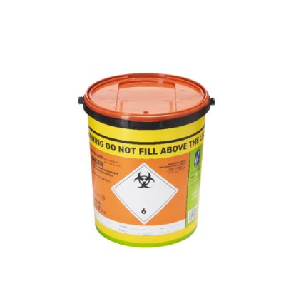 Sharps Bin+Lid 24 Litre Eco Orange