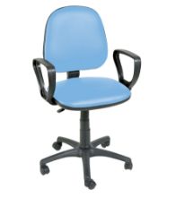Chair Operator Arms & Five Castor Base Cool Blue