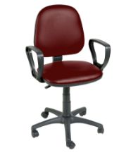 Chair Operator Arms & Five Castor Base Red Wine