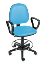 Chair Operator (Sunflower) Footring,Arms And 5 Castor Base Sky Blue