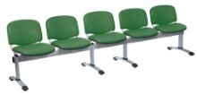 Chair Visitor Venus Modular 5 Seat Vinyl Anti-Bacterial Upholstery Green